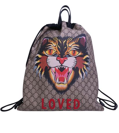 Angry Cat Drawstring, front view